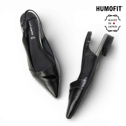 ラフオレッタ Lauf oletta カットワークスリングバックパンプス(LH140） （BLACK）