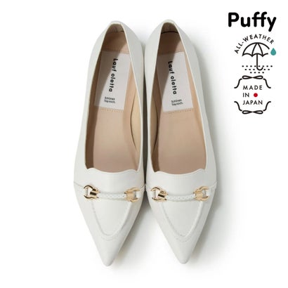 ラフオレッタ Lauf oletta 【レイン対応】ソフトビットオペラパンプス(LRP146) （WHITE）