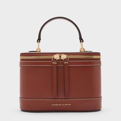 チャールズ アンド キース CHARLES & KEITH Enola エノラ トップハンドルバニティーバッグ （Brick）