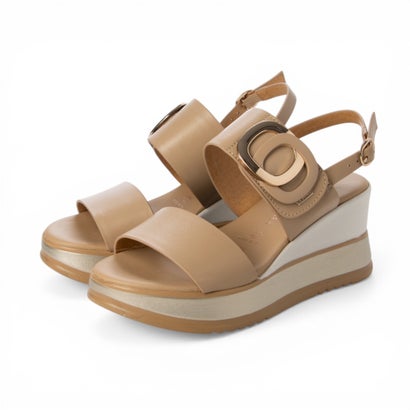 インターショシュール INTER-CHAUSSURES バックルウエッジサンダル (ベージュ)|LOCOMALL(ロコンド公式ストア)