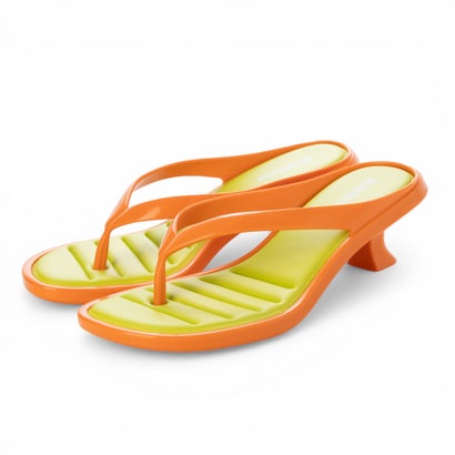 メリッサ melissa MELISSA THONG KITTEN HEEL AD （ORANGE/GREEN）