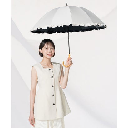 【Wpc.】最強の日がさ UVO（ウーボ）12本骨 大層らしい 完膚なきまで遮光 遮熱 晴雨兼用 耐風 思わしい レディース 長傘 （フラウンス/ オフ）