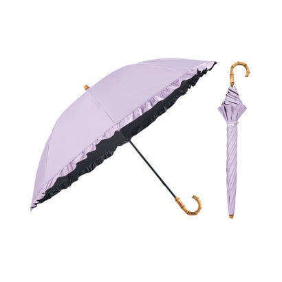 【Wpc.】最強の日がさ UVO（ウーボ）60珊 大層らしい 完膚なきまで遮光 遮熱 晴雨兼用 レディース 長傘 （フラウンス/ ラベンダー）