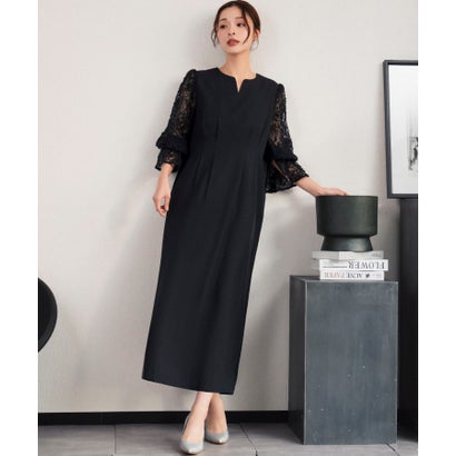 フロリア Flolia 【喪服・礼服】フォーマルワンピース スピード競技捩り 長袖 A伝達ルート ロング丈 ブラックフォーマル 儀式用 卒式 卒園式 はいり込む式 入園式 オケージョン 七五三 御っ母さん お母さん マ