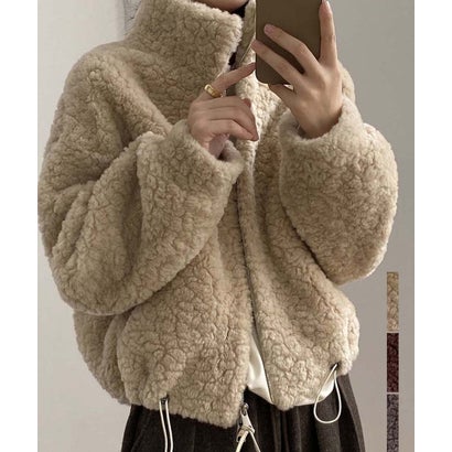 アルゴトウキョウ ARGO TOKYO High-Neck Short Boa Jacket 21143 ハイネックショートボアジャケット （象牙色）