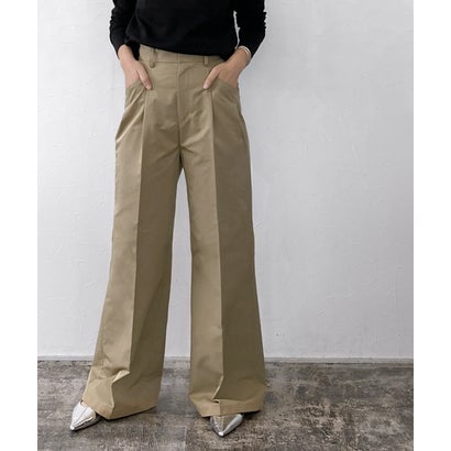 ラス RASW エステルツイルハイウエストワイドパンツ （ベージュ）