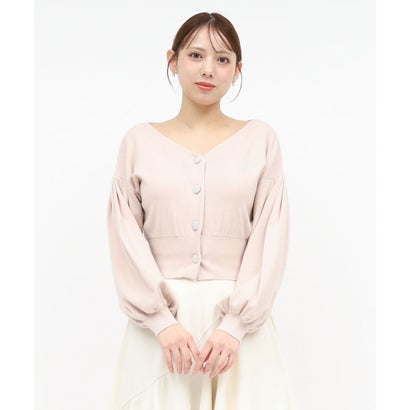 ロイヤル寄り合い ROYAL PARTY 事あたらしいロゴタイプ色彩設計カーデトップス （さくら色） カーディガン・ボレロ-トップス-レディースファッション
