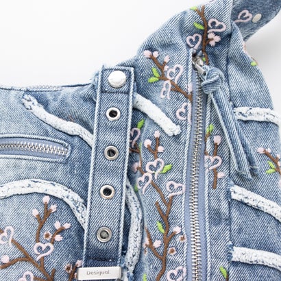 デシグアル Desigual 桜デニムバックルバッグ （ブルー）