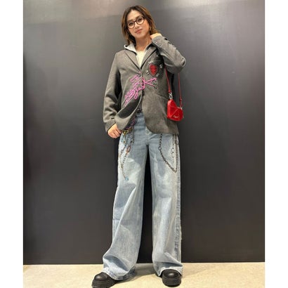 デシグアル Desigual チェーン付きデニムパンツ （ブルー）