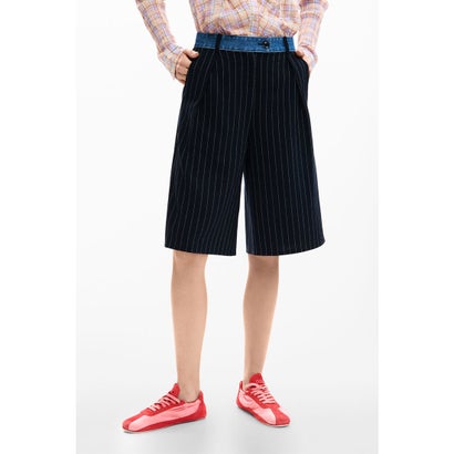 デシグアル Desigual ストライプハーフパンツ (ブルー)