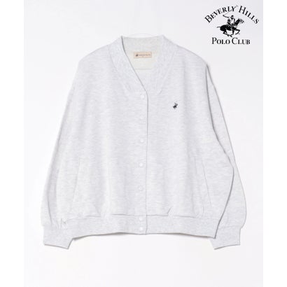 ビバリーヒルズポロクラブ BEVERLY HILLS POLO CLUB 裏毛 Vネック ルーズ カーディガン BHPC ビーエイチピーシー （ライトグレー）
