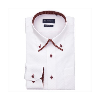 トーキョーシャツ TOKYO SHIRTS 【超形態安定】 ボタンダウン 長袖 形態安定 ワイシャツ （ピンク）
