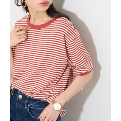 スターアンドストライプ STAR&STRIPE ボーダーリンガーTシャツ BODER RINGER TEE （ライトブラウン）