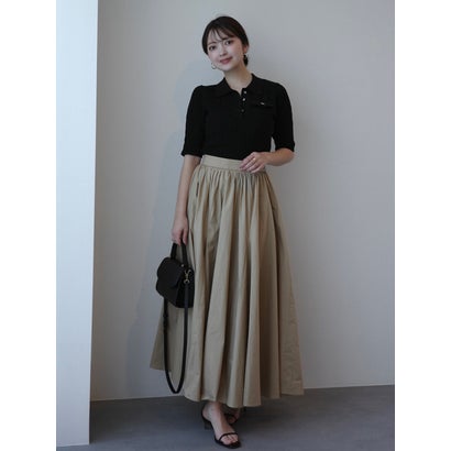 アニュアンス anuans ケーブルポロニットドッキングワンピース （BLACK）