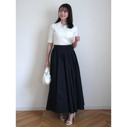アニュアンス anuans ケーブルポロニットドッキングワンピース （WHITE）
