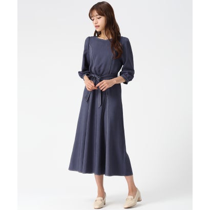 ミッシュマッシュ MISCH MASCH 2026春夏新作 ポリデニム配色ステッチワンピース MM617405 （NAVY）