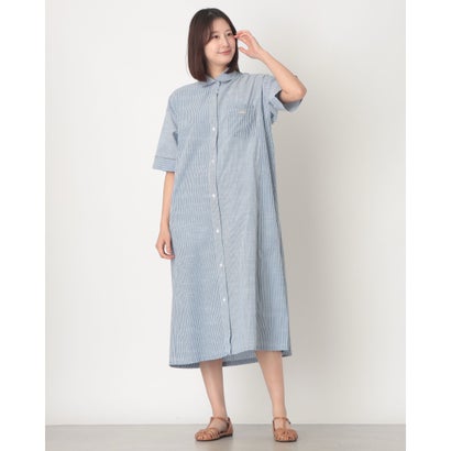 クリフ メイヤー KRIFF MAYER マルチストライプシャツワンピ （NAVY）