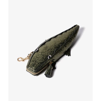 アニヤハインドマーチ Anya Hindmarch アニヤ ハインド行進曲 ANYA HINDMARCH Crocodile Pouch クロコダイル 車寄せ 5050925205658 車寄せ ワニ レディース 雑貨 小物 （OLIVE/オリーブ）