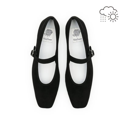 【26SS】【レイン対応】エマ フランシス Emma Francis フラット メリージェーン （ブラック スエード）