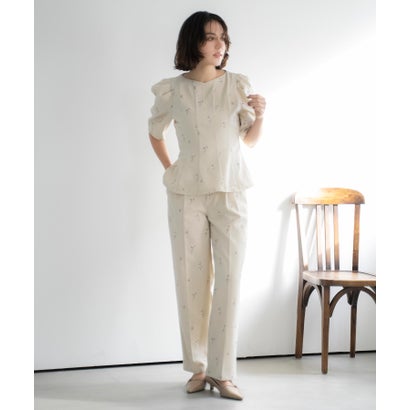 ノエラ NOELA 【Premium】フラワー刺繍パンツ （ベージュ） 16,863円