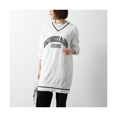 エムエムシックス メゾン マルジェラ MM6 Maison Margiela MM6 KIDS ワンピース M60934 MM07T ニット （M6101/ホワイト）