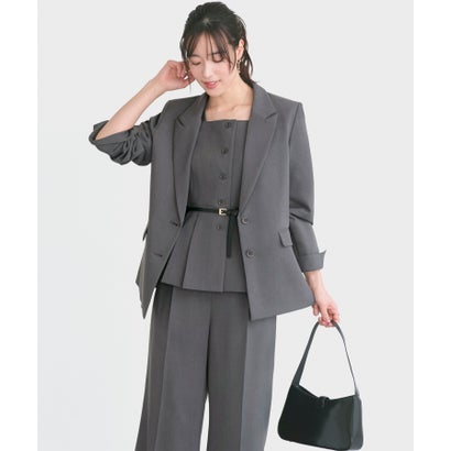 ルイルエブティック RUIRUE BOUTIQUE ストレッチ | 【3点】 ピークドラペルジャケット & ペプラムジレ & タックワイドパンツ セット | セレモニースーツ・フォーマルスーツ・ママスーツ・|LOCOMALL(ロコンド公式ストア)