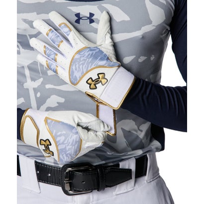 アンダーアーマー UNDER ARMOUR アンダーアーマー UNDER ARMOUR UA アンディナイアブル バッティンググローブ 両手用 6012834 （100 WHITE/METALLICGOLD）