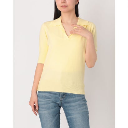 リナシメント RINASCIMENTO スキッパーポロニットトップス （Giallo Chiaro）
