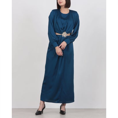 リナシメント RINASCIMENTO フラワーバックルマキシワンピース （Blu Brillante）