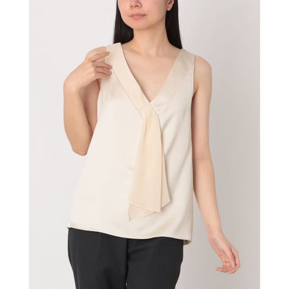 リナシメント RINASCIMENTO シフォンフリルサテンブラウス （Beige Chiaro）