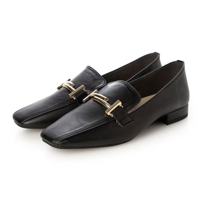 ギャザー gather レディースビットローファー （BLK）