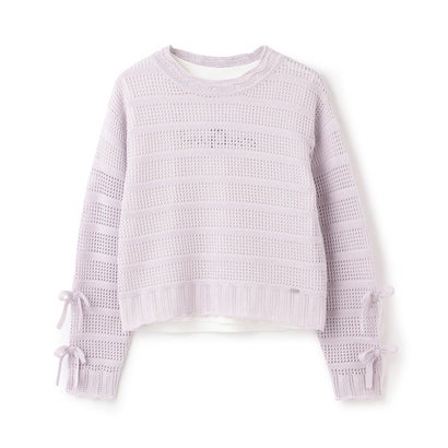 メゾピアノジュニア mezzo piano junior ラメニット＆半袖Tシャツセット （ライト ピンク）