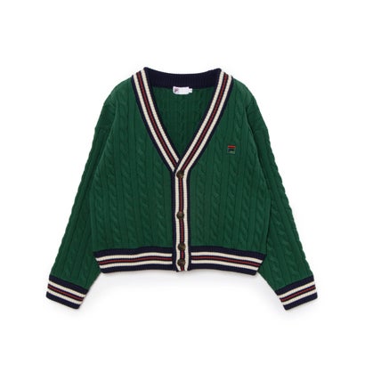 フィラ FILA KNIT CARDIGAN / ニットカーディガン / カジュアルウェア / レディース （GREEN）