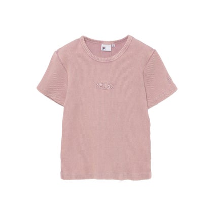 フィラ FILA PIGMENT RIB S/S TEE / ピグメントダイリブショートスリーブティーシャツ / カジュアルウェア / レディース （PINK）