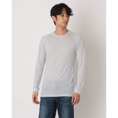モンベル mont-bell モンベル スーパーメリノウール L.W. ラウンドネックシャツ Men's （ライトシルバー）