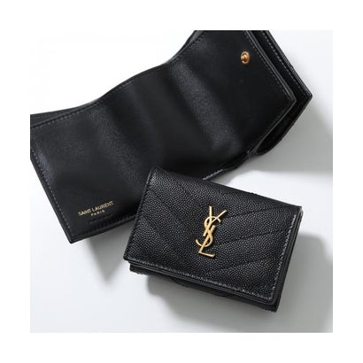サンローラン SAINT LAURENT SAINT LAURENT 三つ折り財布 668274 BOWA1 オリガミ (1000/ブラック)