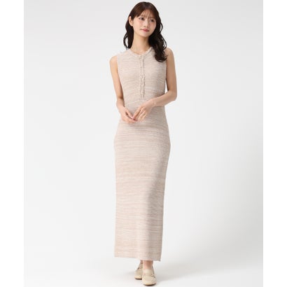 ミッシュマッシュ MISCH MASCH 2026春夏新作 ツイード編みフリンジニットワンピース MM617407 （BEIGE） 7,726円