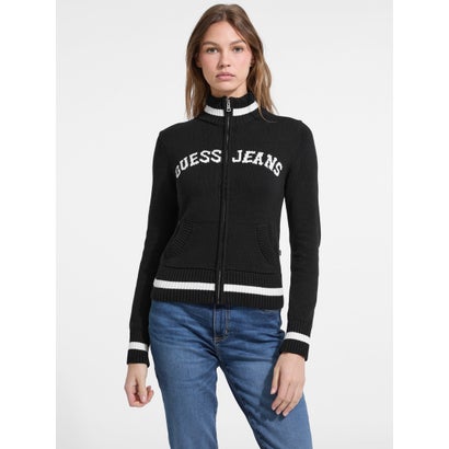 ゲス GUESS GUESS JEANS Long Sleeves Zipped Intarsia Sweater （JBLK） 6,923円