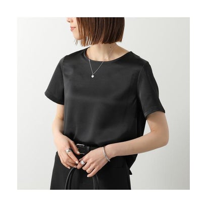 土日 マックスマーラ Weekend Max Mara WEEKEND MAX MARA プルオーバー ZONA 半袖 繻子 （006/黒いこと）