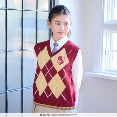 ポンポネットジュニア pom ponette junior 【130cmあり】【Harry Potter】アーガイルニットベストセット （赤）
