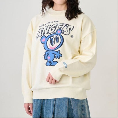 ポンポネットジュニア pom ponette junior ナカムラくん ジャカードニット （オフ ホワイト）