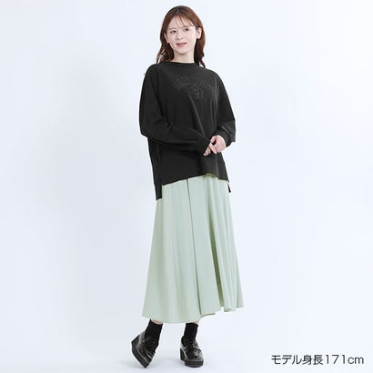 マリークワント MARY QUANT ミモレ丈フレア スカート （ライトグリーン）