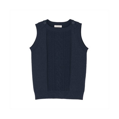 トーキョーシャツ TOKYO SHIRTS ニット ボートネック ベスト レディース （ネイビー）