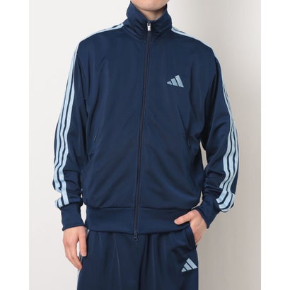 アディダス adidas メンズ ライフスタイル ウェア STADIUM トリコット ルーズフィット トラックトップ(ジャージ) KQ6936 （ダークブルー/グローブルー）