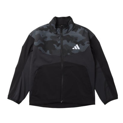 アディダス adidas ジュニア ウインドジャケット エッセンシャルズ カモ パック レギュラーフィット ライト ウーブン トラックトップ KF9001 （ブラック）