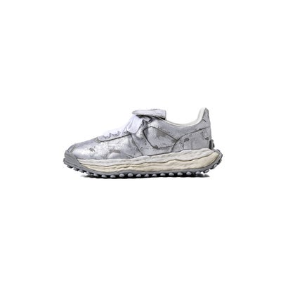 棲み家 ミハラヤスヒロ Maison MIHARA YASUHIRO SCOTT/original sole torn film attached canvas Low -Top sneaker （Silver）