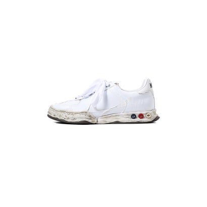 住み家 ミハラヤスヒロ Maison MIHARA YASUHIRO HERBIE/original sole torn film attached canvas Low -Top sneaker （White）