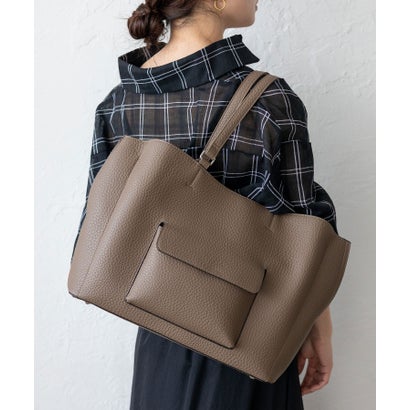 ヴィータフェリーチェ VitaFelice 立体ポケット付きビジネスバッグ （TAUPE）