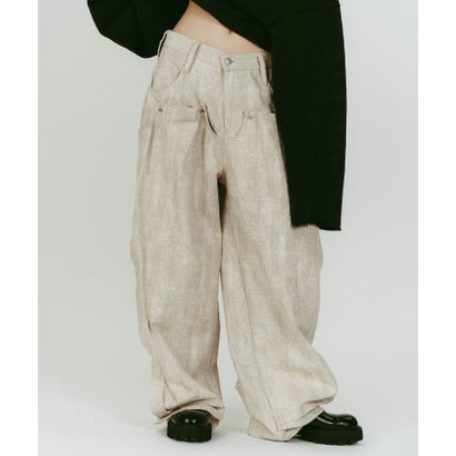 クヌースマーフ Knuth Marf cling drape denim pants （グレイッシュベージュ）