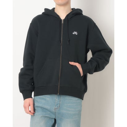 ナイキ NIKE メンズ スウェットフルジップ ナイキSB ESSNTL LOフルジップ フリース L/S フーディ FZ8797010 （ブラック/(ホワイト)）